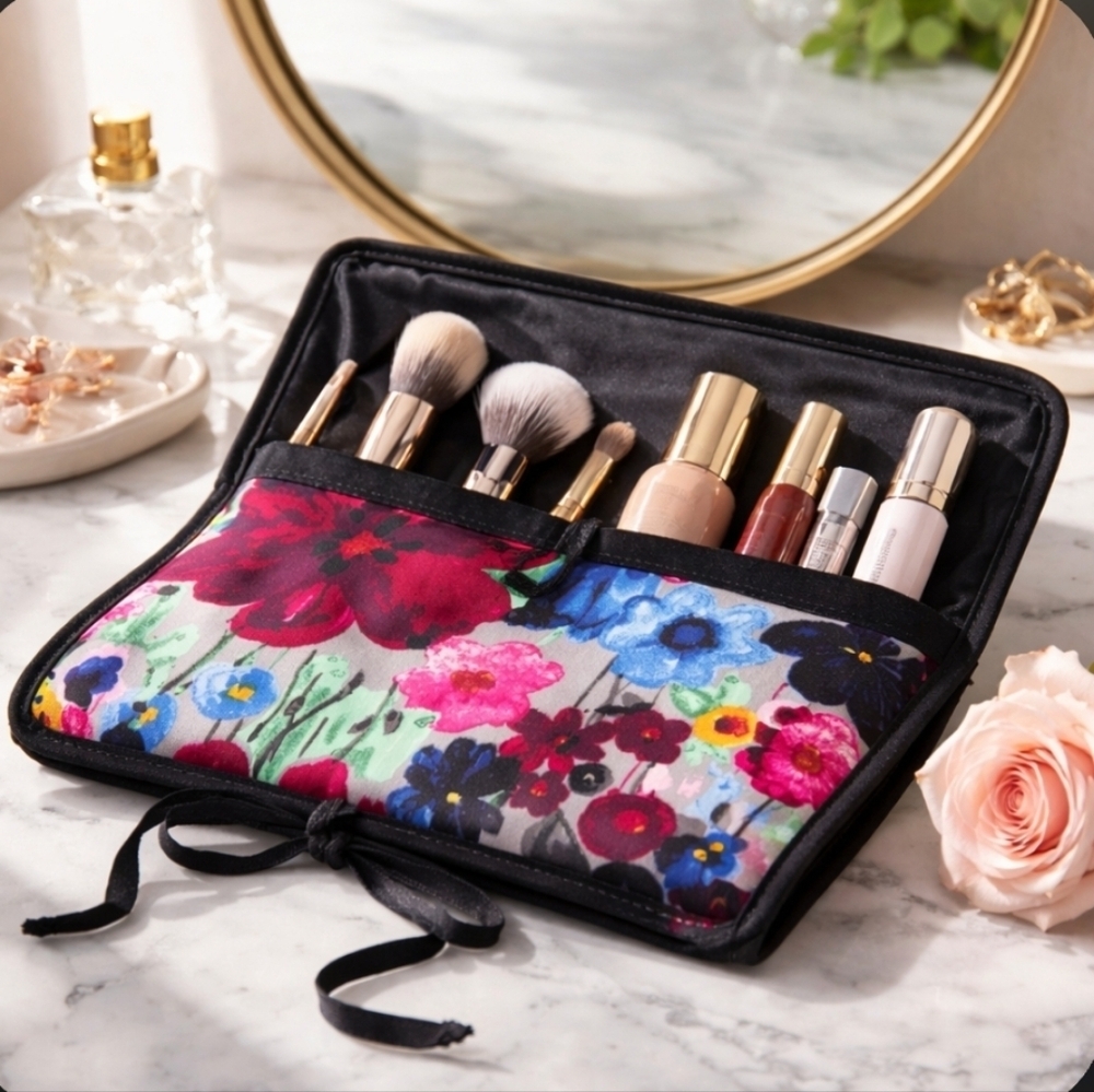 Thirty-One Floral Cosmetic Bag - Red, Blue, Pink - Picture 8 of 10